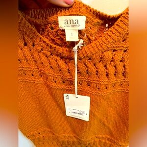 Rust colored sweater vest- new with tag